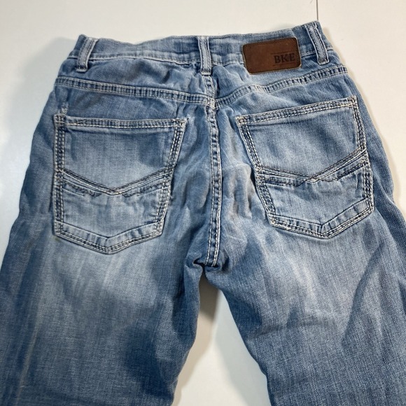 BKE Buckle Alec Jeans 26x30 Blue Straight Stretch Faded Whiskers (Tag 28R) READ - Picture 6 of 14